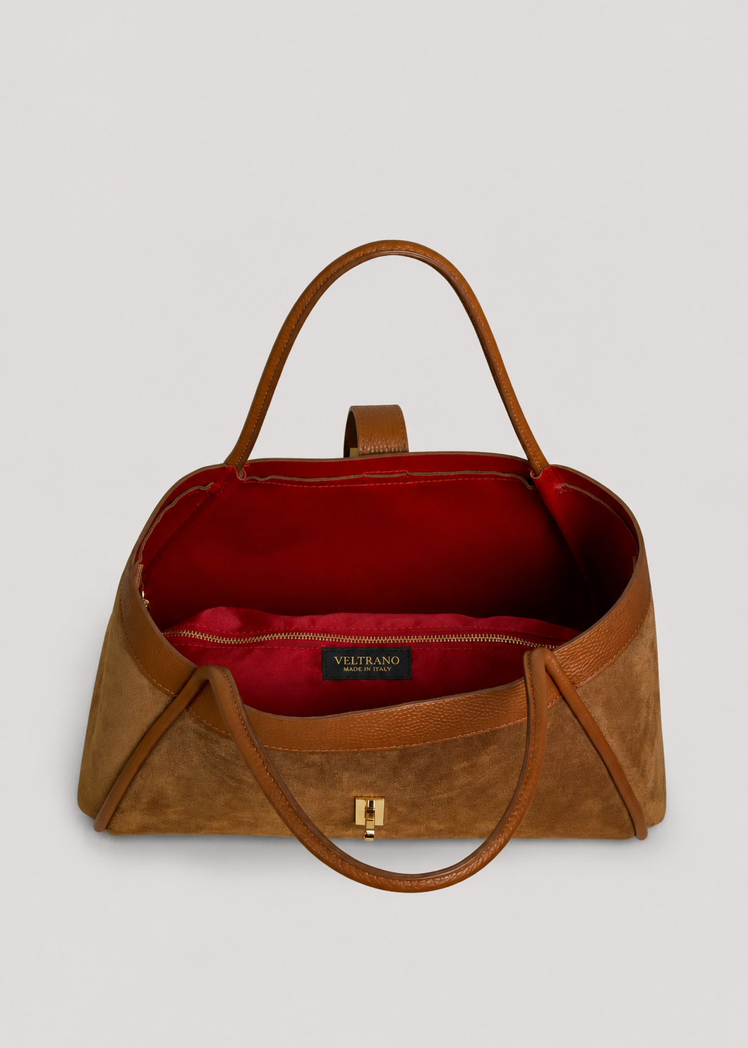 VELTRANO Lucca | Borsa Donna in Camoscio e Pelle Made in Italy